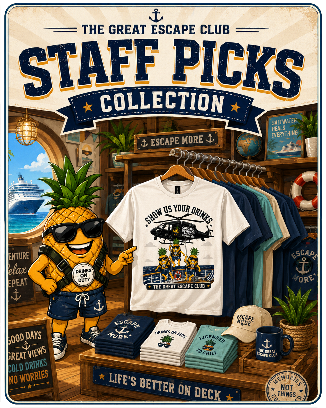 The Great Escape Club Staff Picks Collection Handpicked by us, made for your next escape.