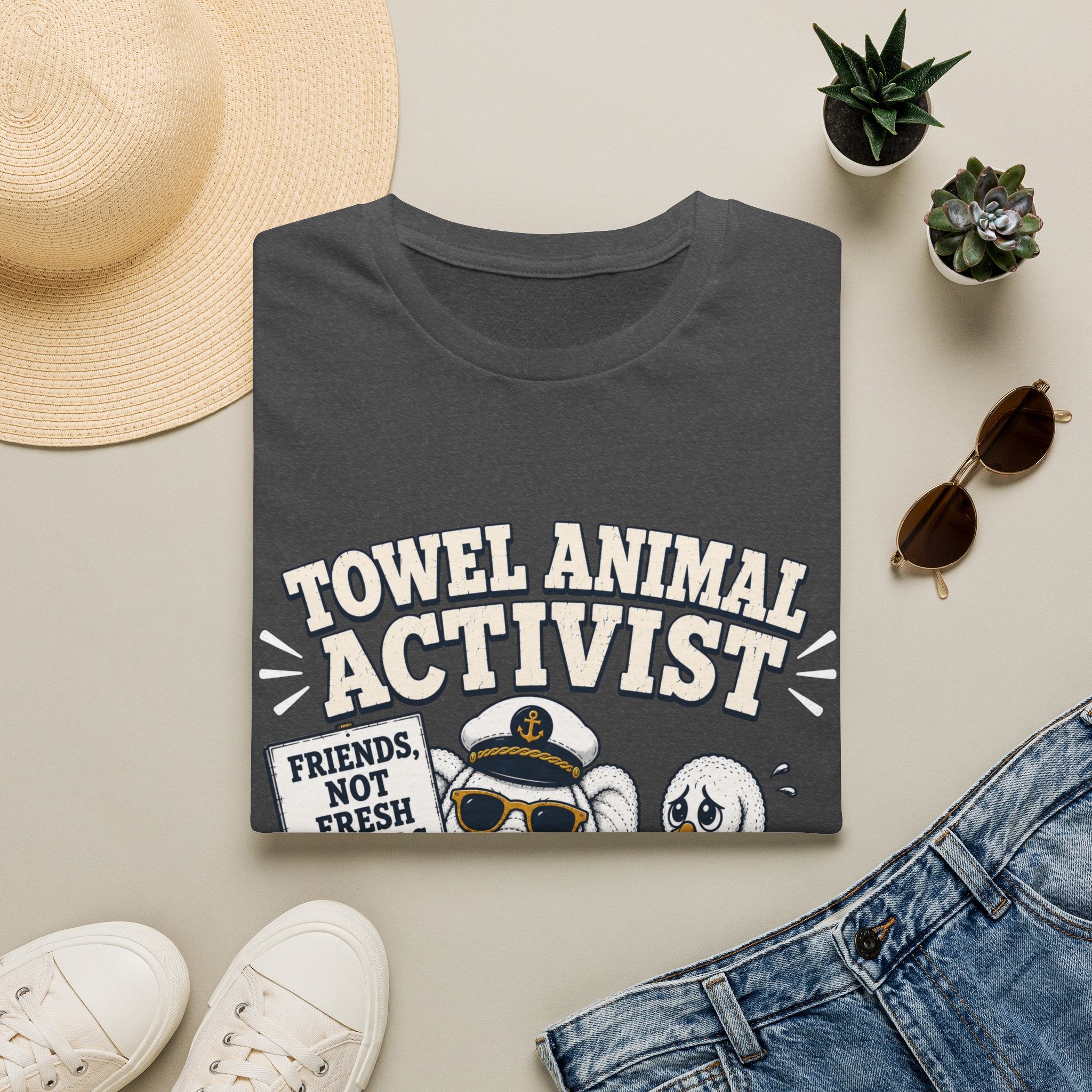 Towel Animal Activist T-Shirt, Friends Not Fresh Towels Cruise Tee