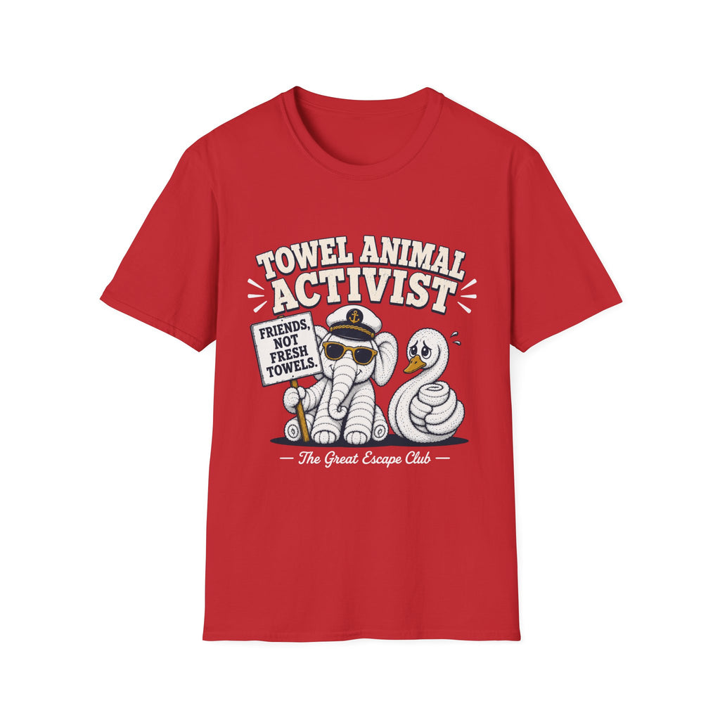 Towel Animal Activist T-Shirt, Friends Not Fresh Towels Cruise Tee