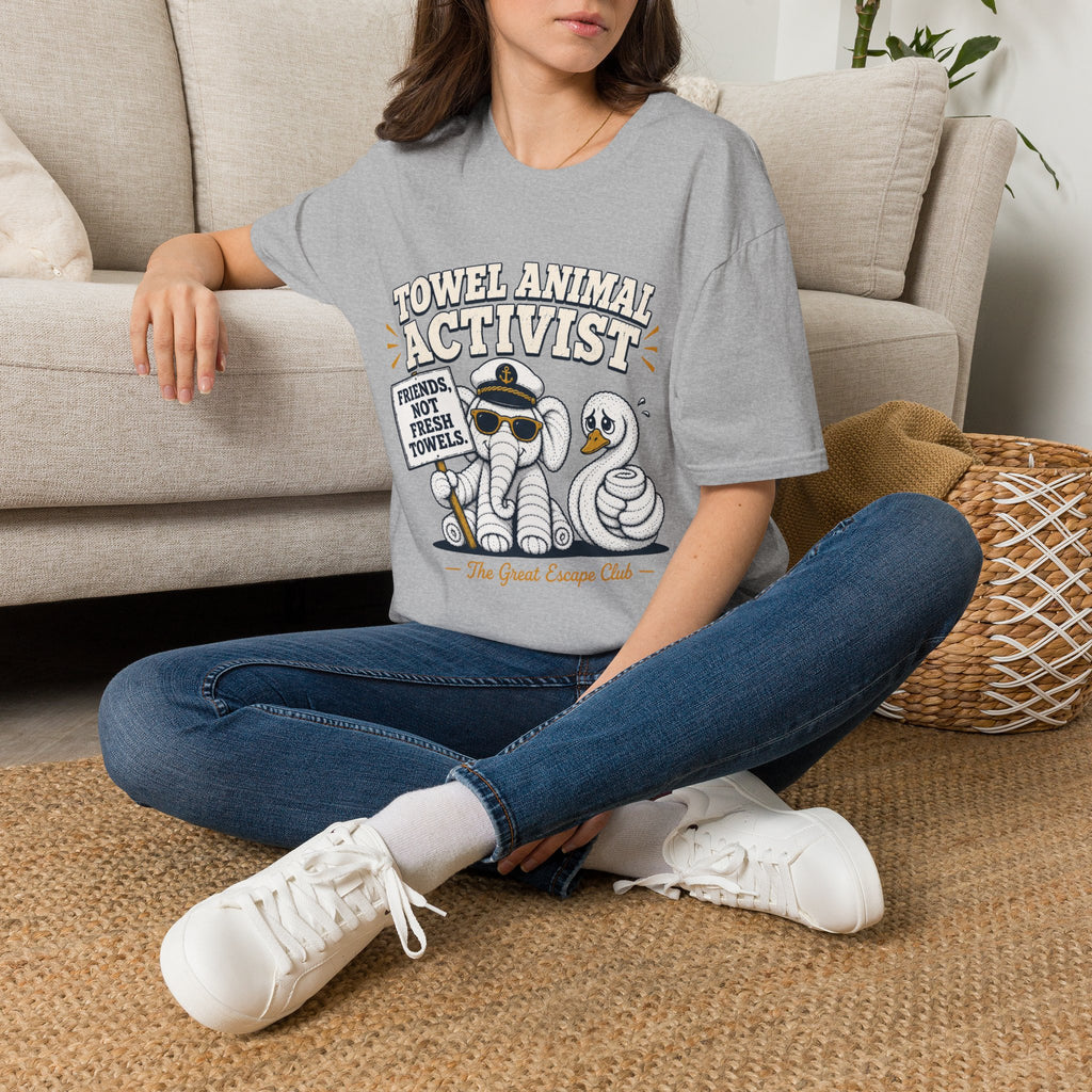 Towel Animal Activist T-Shirt, Friends Not Fresh Towels Cruise Tee