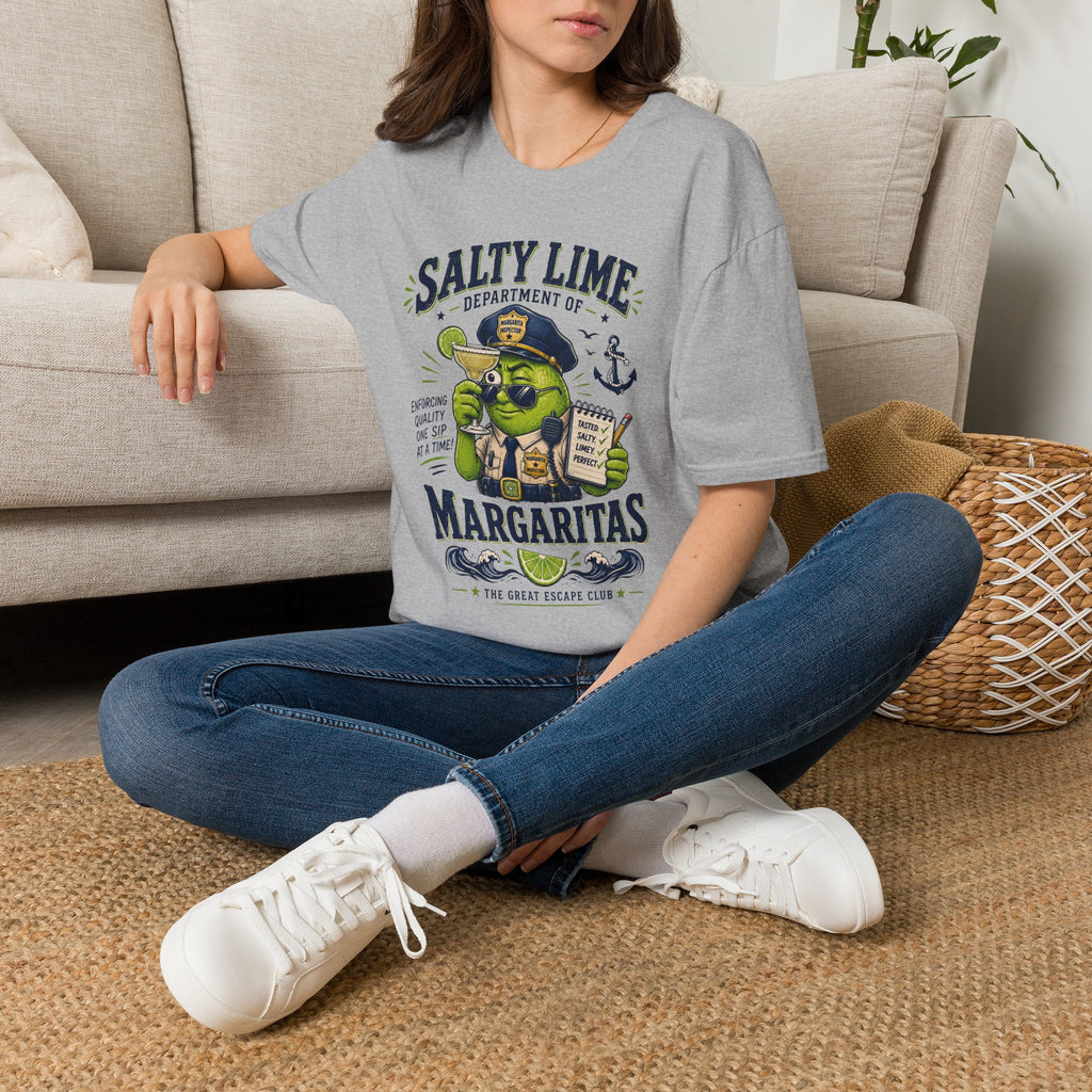 Salty Lime Dept of Margaritas T-Shirt Retro Nautical Cocktail Tee