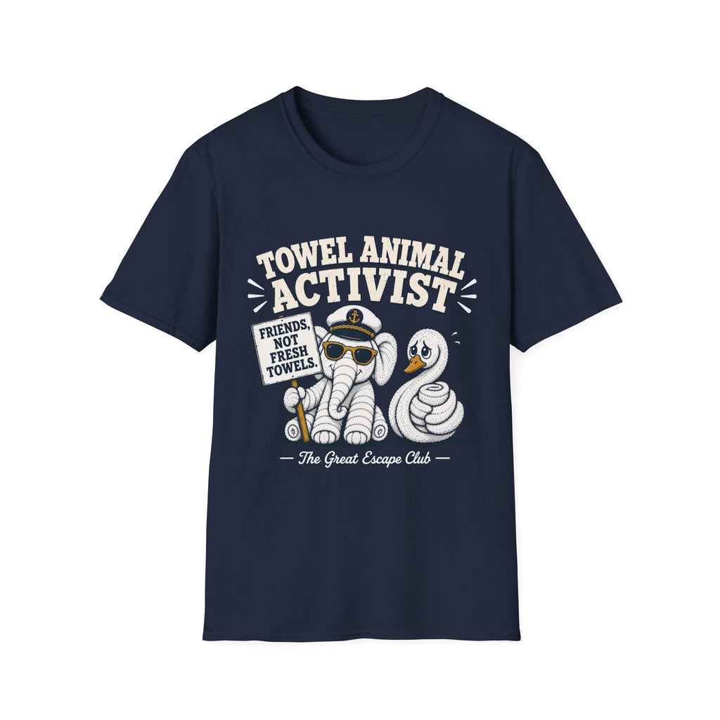 Towel Animal Activist T-Shirt, Friends Not Fresh Towels Cruise Tee