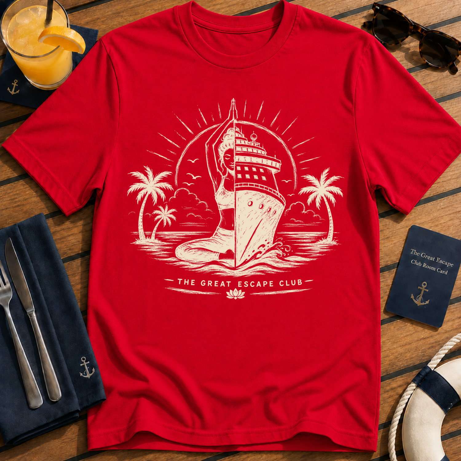 The Ocean Heals Everything T-shirt - Cruise Ship Yoga Graphic Tee