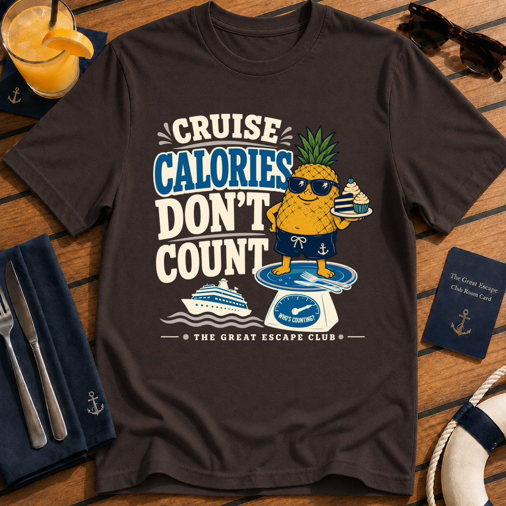 Cruise Calories Don’t Count T-Shirt, Funny Cruise Buffet Holiday Tee
