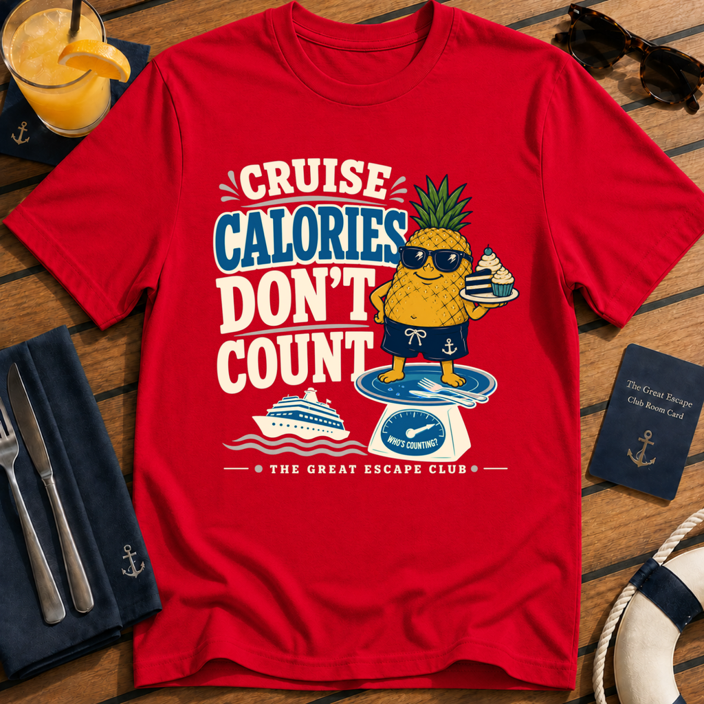 Cruise Calories Don’t Count T-Shirt, Funny Cruise Buffet Holiday Tee