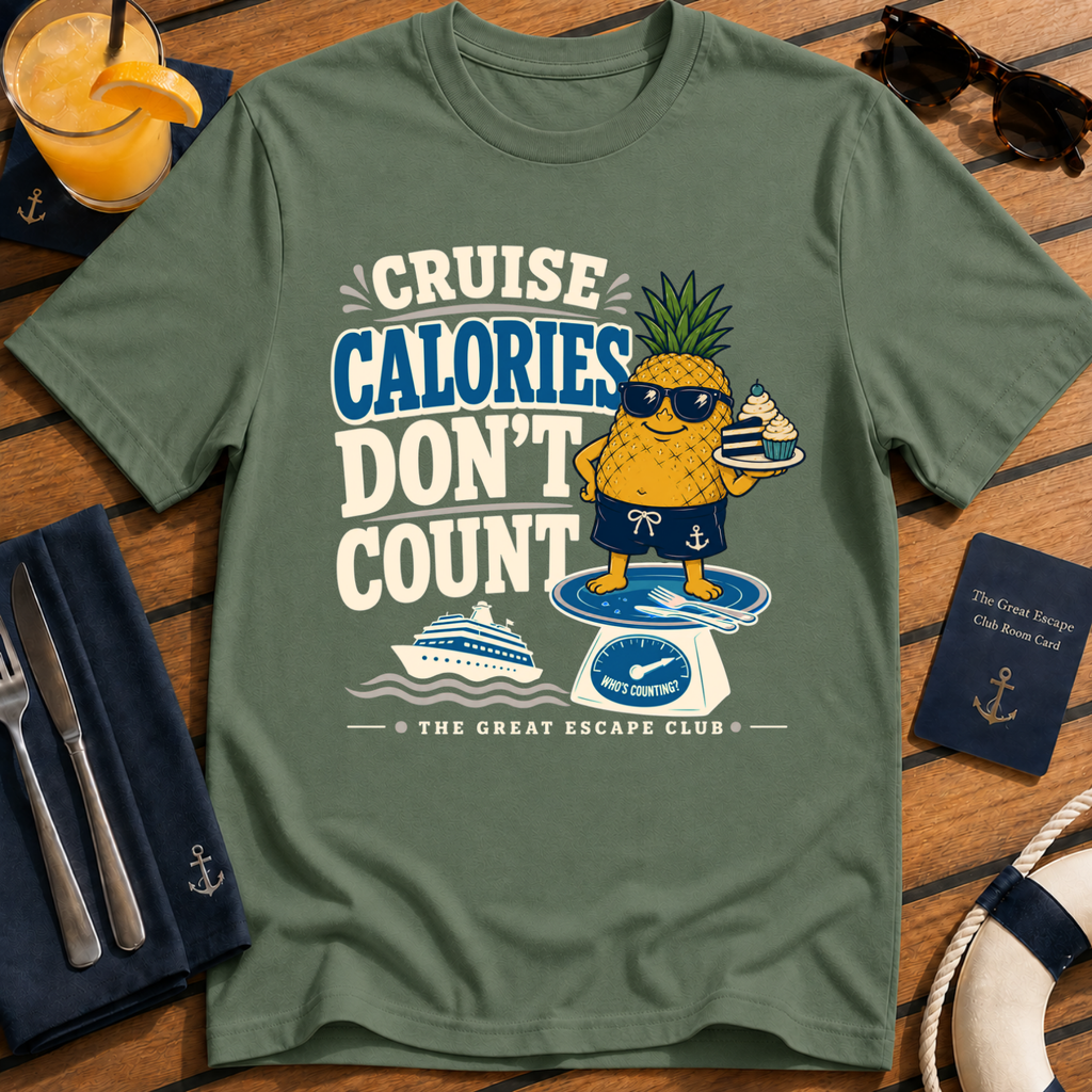 Cruise Calories Don’t Count T-Shirt, Funny Cruise Buffet Holiday Tee