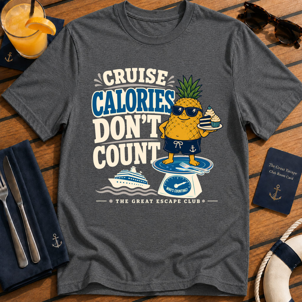 Cruise Calories Don’t Count T-Shirt, Funny Cruise Buffet Holiday Tee