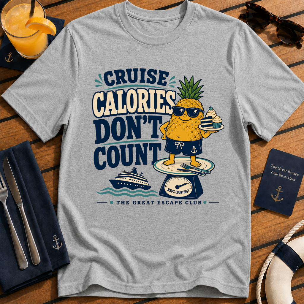 Cruise Calories Don’t Count T-Shirt, Funny Cruise Buffet Holiday Tee