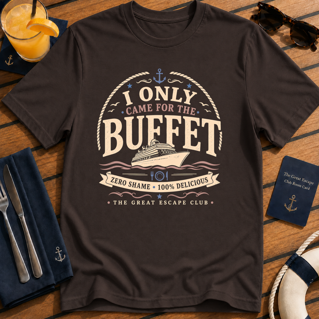 I Only Came For The Buffet T-Shirt - Funny Seafood / Cruise Vacation Tee