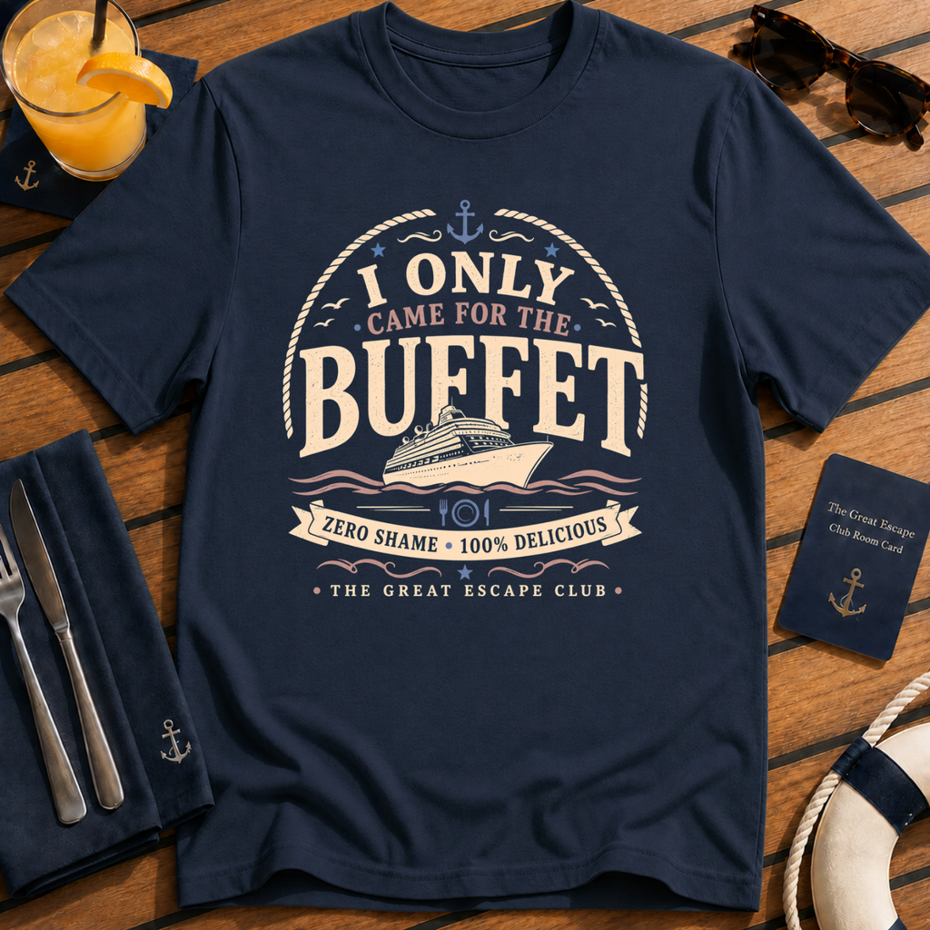 I Only Came For The Buffet T-Shirt - Funny Seafood / Cruise Vacation Tee