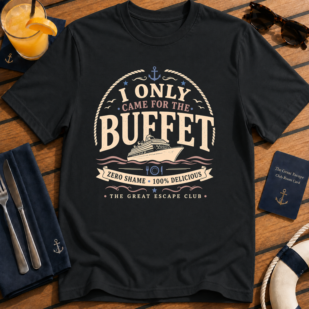I Only Came For The Buffet T-Shirt - Funny Seafood / Cruise Vacation Tee