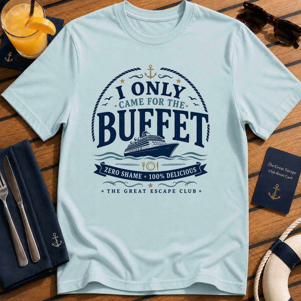 I Only Came For The Buffet T-Shirt - Funny Seafood / Cruise Vacation Tee