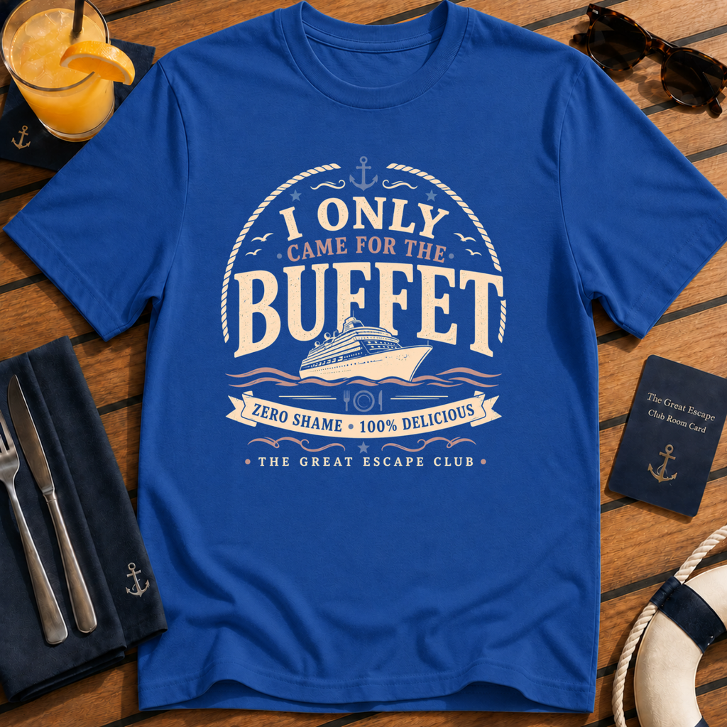 I Only Came For The Buffet T-Shirt - Funny Seafood / Cruise Vacation Tee