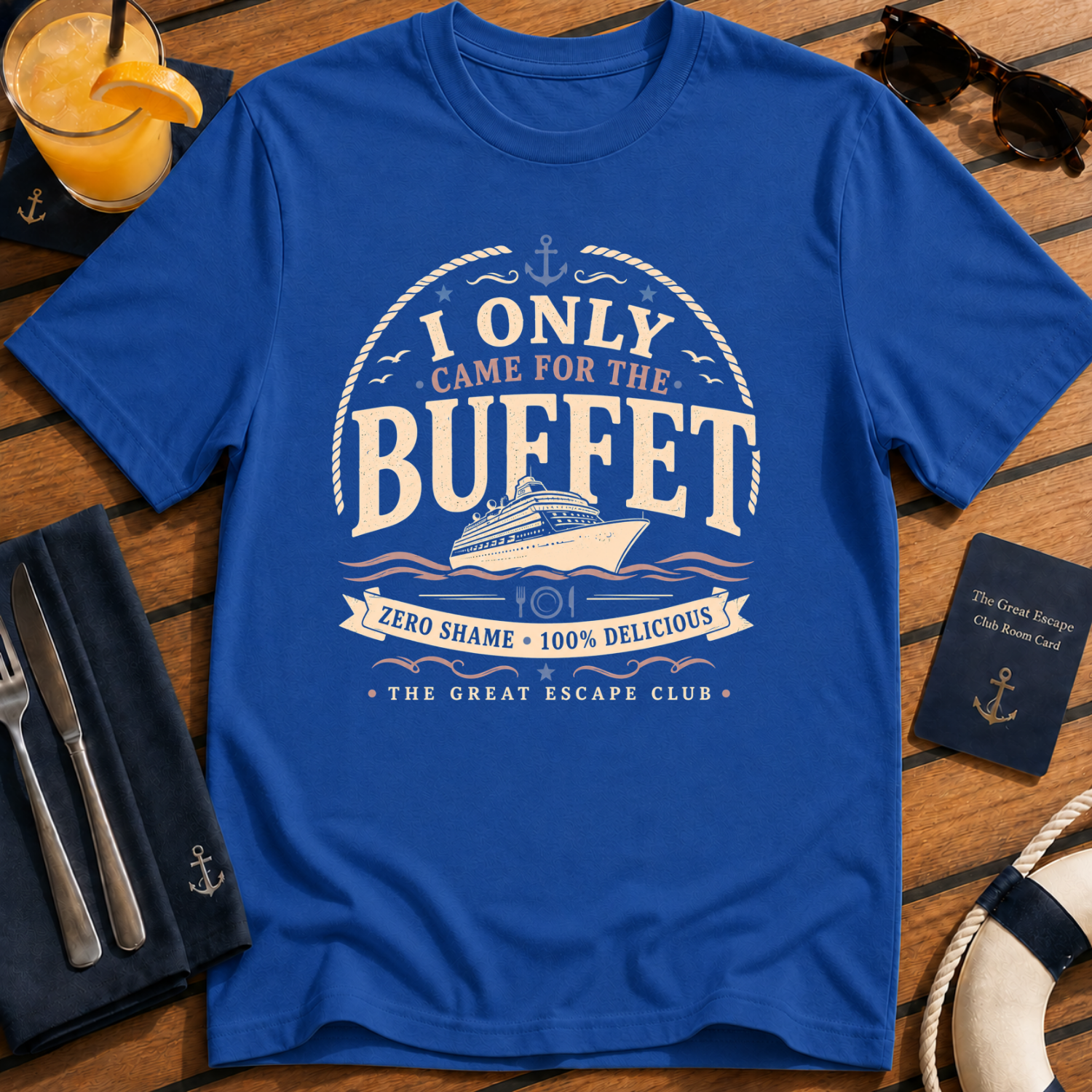 I Only Came For The Buffet T-Shirt - Funny Seafood / Cruise Vacation Tee