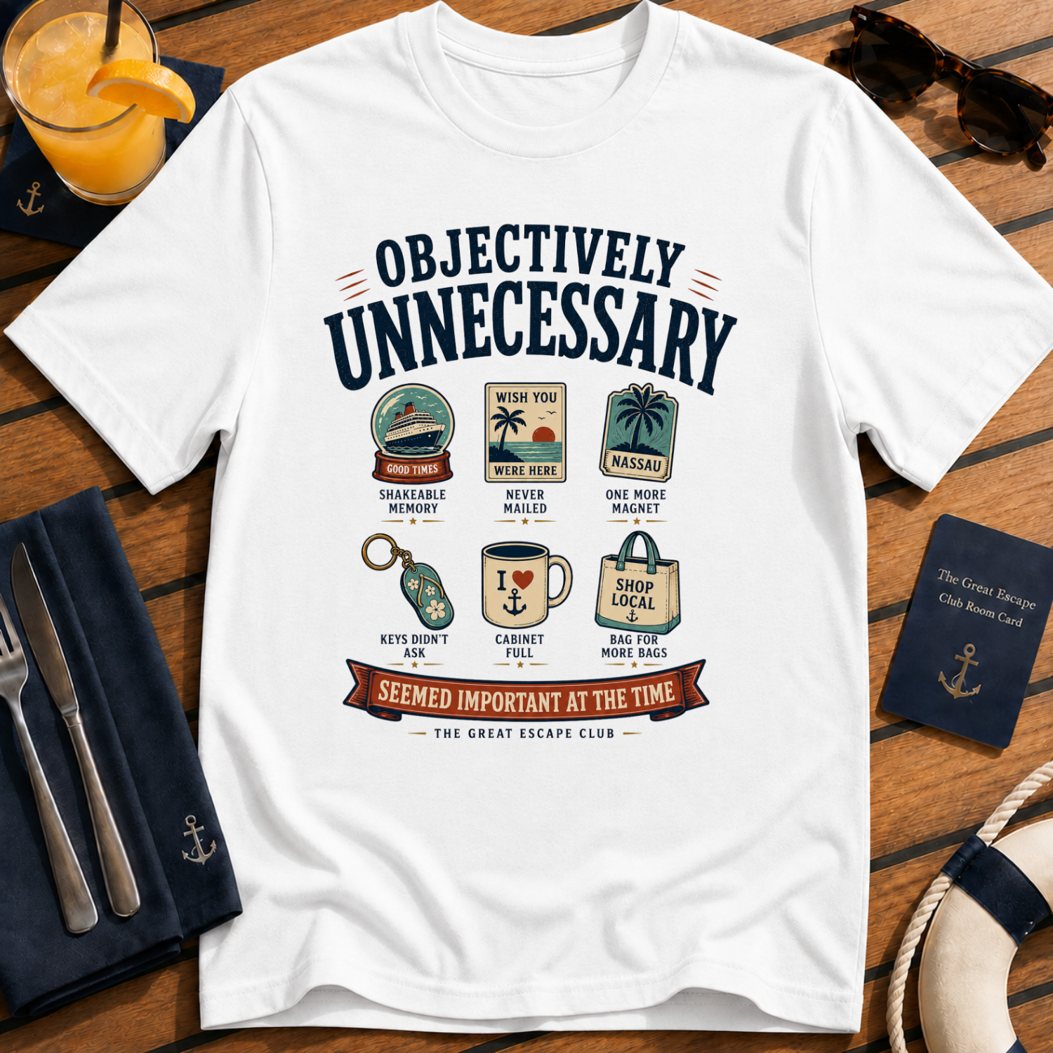 Objectively Unnecessary Retro Travel Graphic Tee | The Great Escape Club