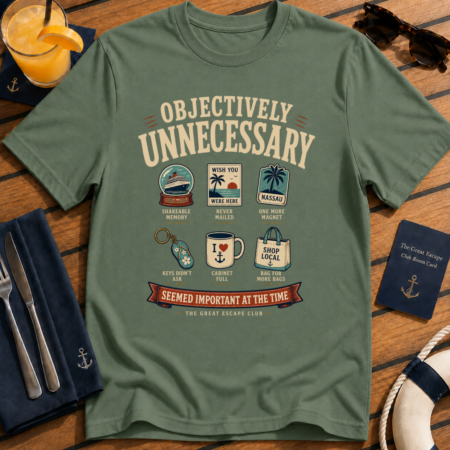 Objectively Unnecessary Retro Travel Graphic Tee | The Great Escape Club