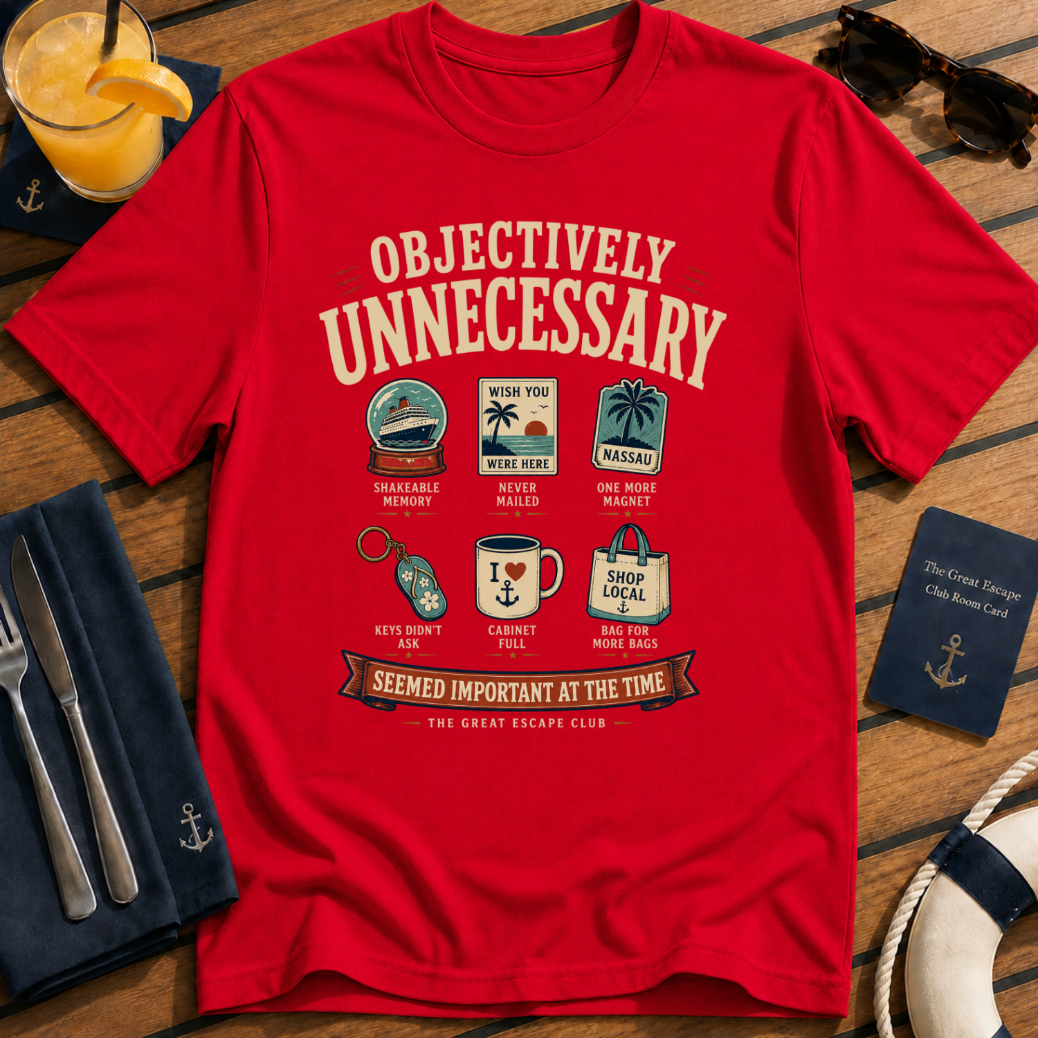 Objectively Unnecessary Retro Travel Graphic Tee | The Great Escape Club