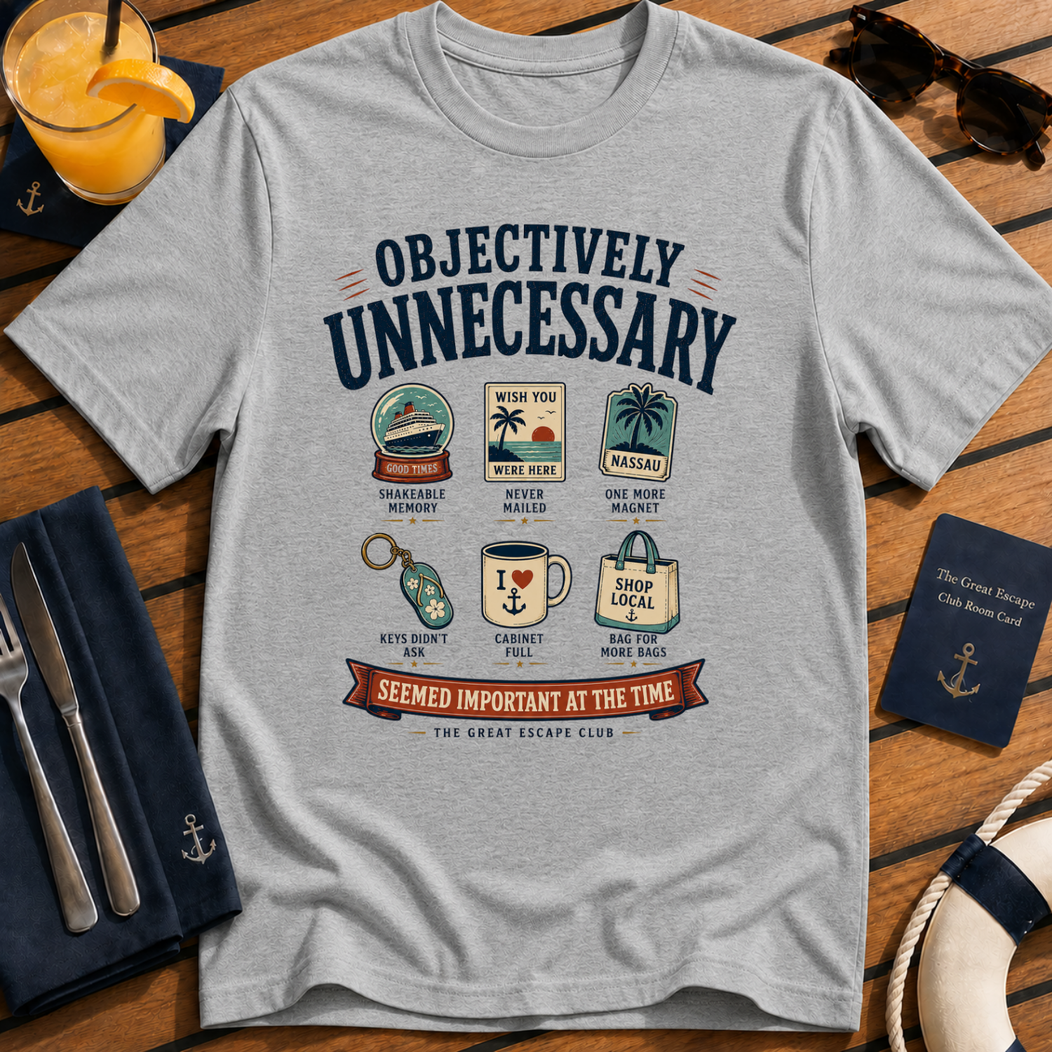 Objectively Unnecessary Retro Travel Graphic Tee | The Great Escape Club