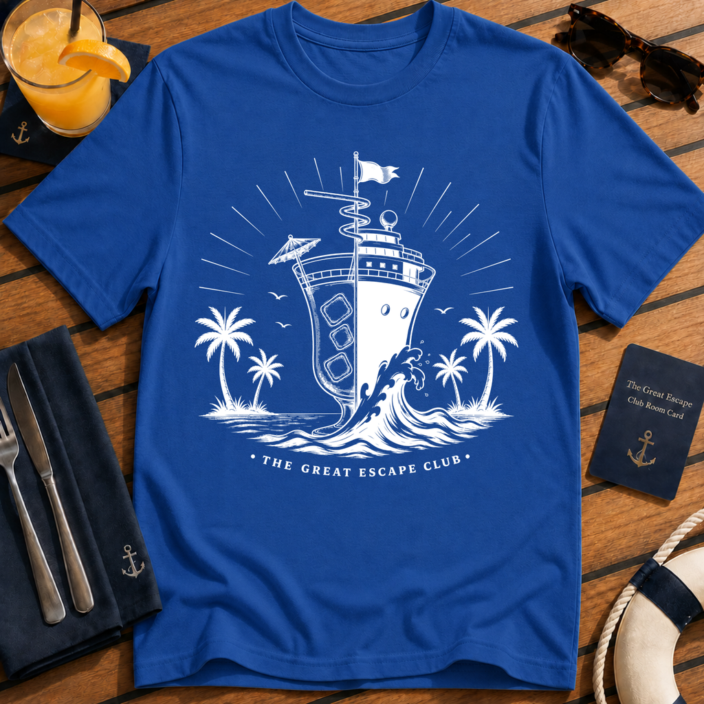 Cocktails and Cruise Ships T-Shirt, Nautical Cocktail Holiday Tee