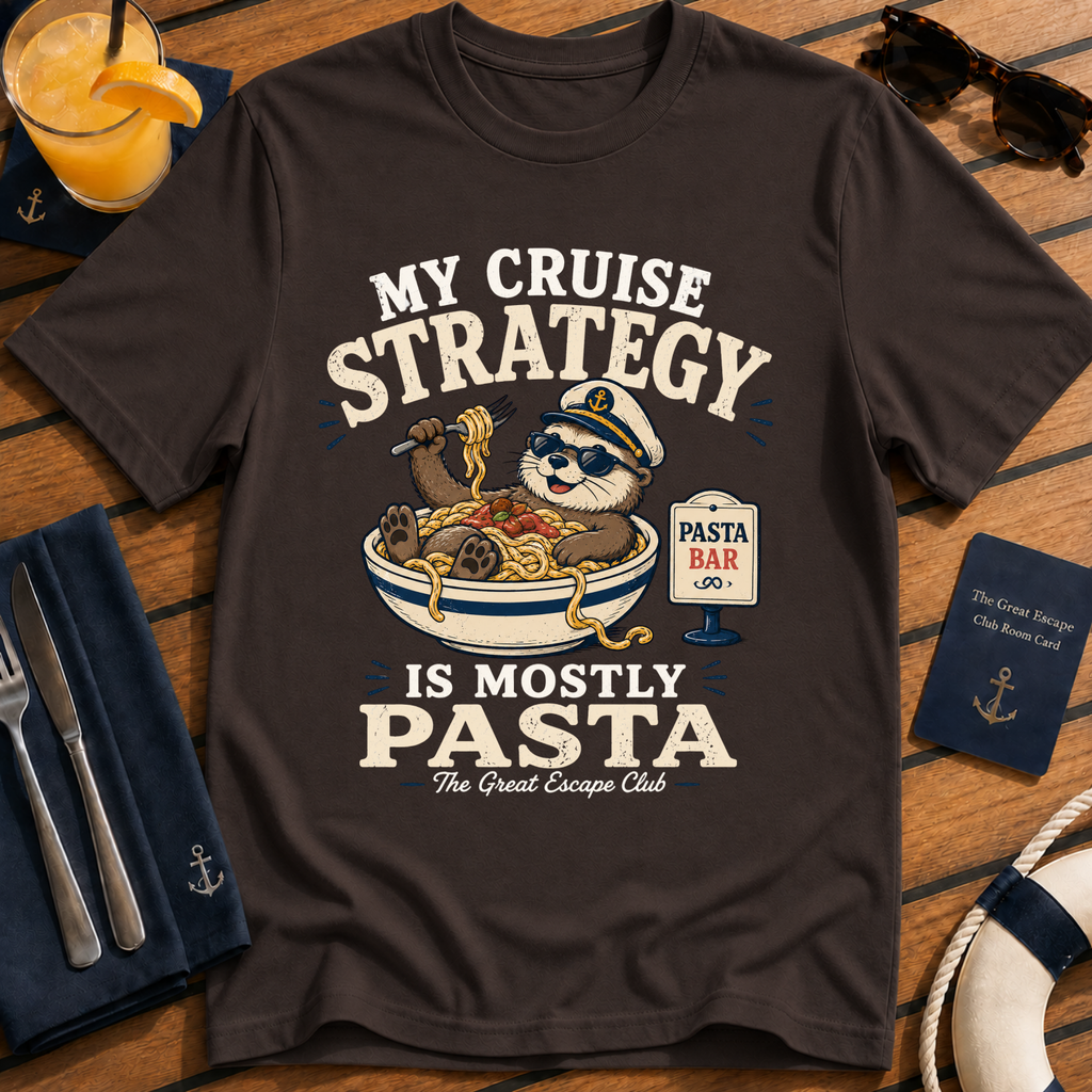 My Cruise Strategy Is Mostly Pasta T-Shirt, Funny Cruise Buffet Tee