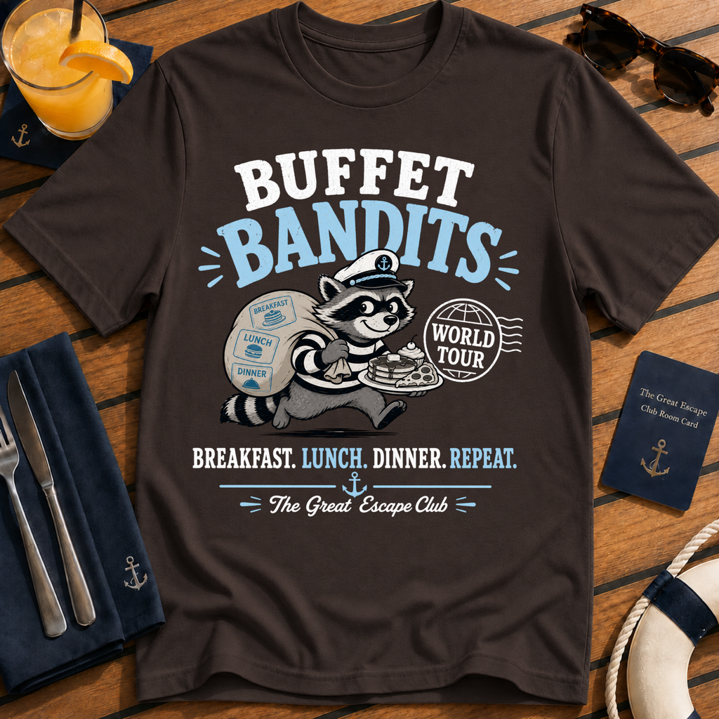 Buffet Bandits T-Shirt — Funny Raccoon World Tour Brunch & Buffet Tee