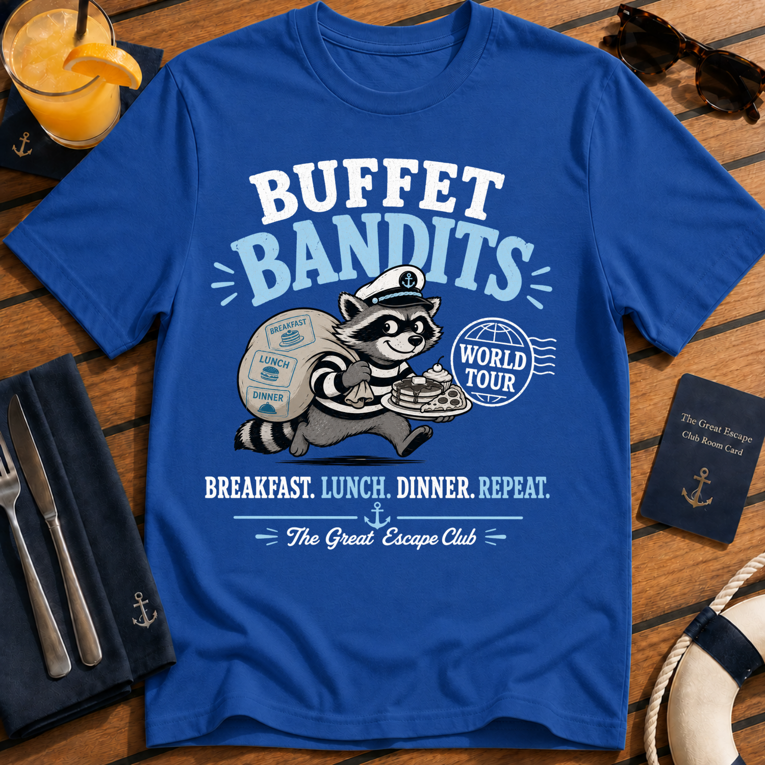 Buffet Bandits T-Shirt — Funny Raccoon World Tour Brunch & Buffet Tee