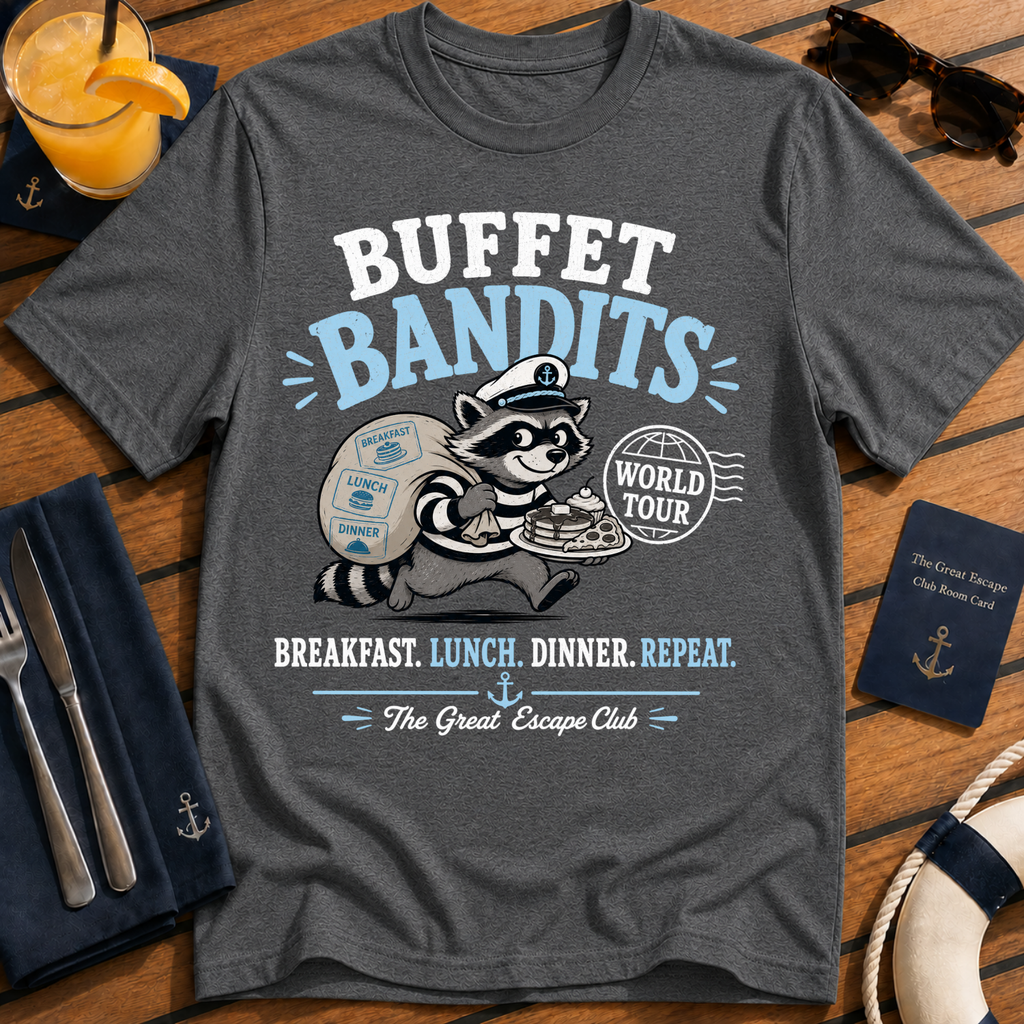 Buffet Bandits T-Shirt — Funny Raccoon World Tour Brunch & Buffet Tee