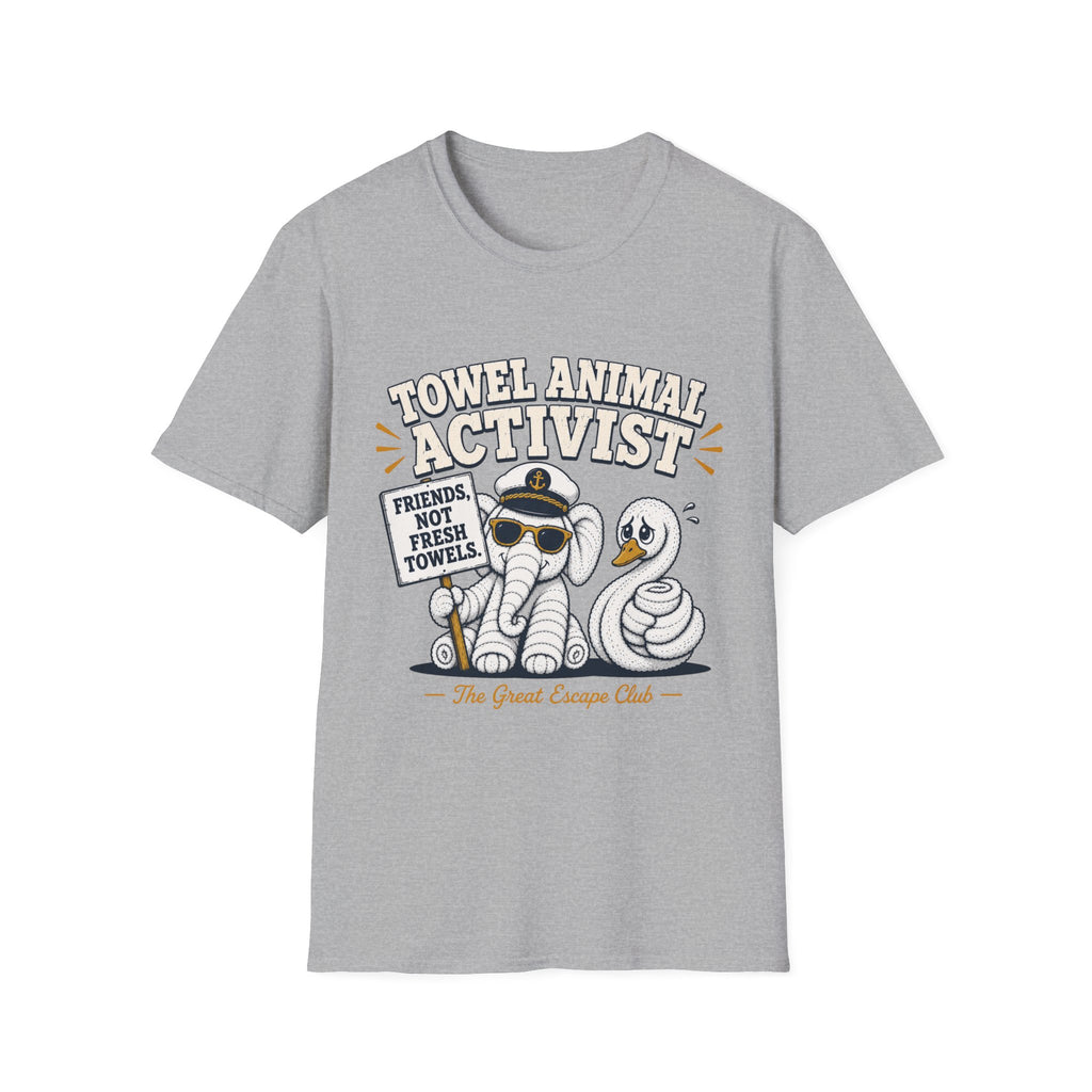 Towel Animal Activist T-Shirt, Friends Not Fresh Towels Cruise Tee