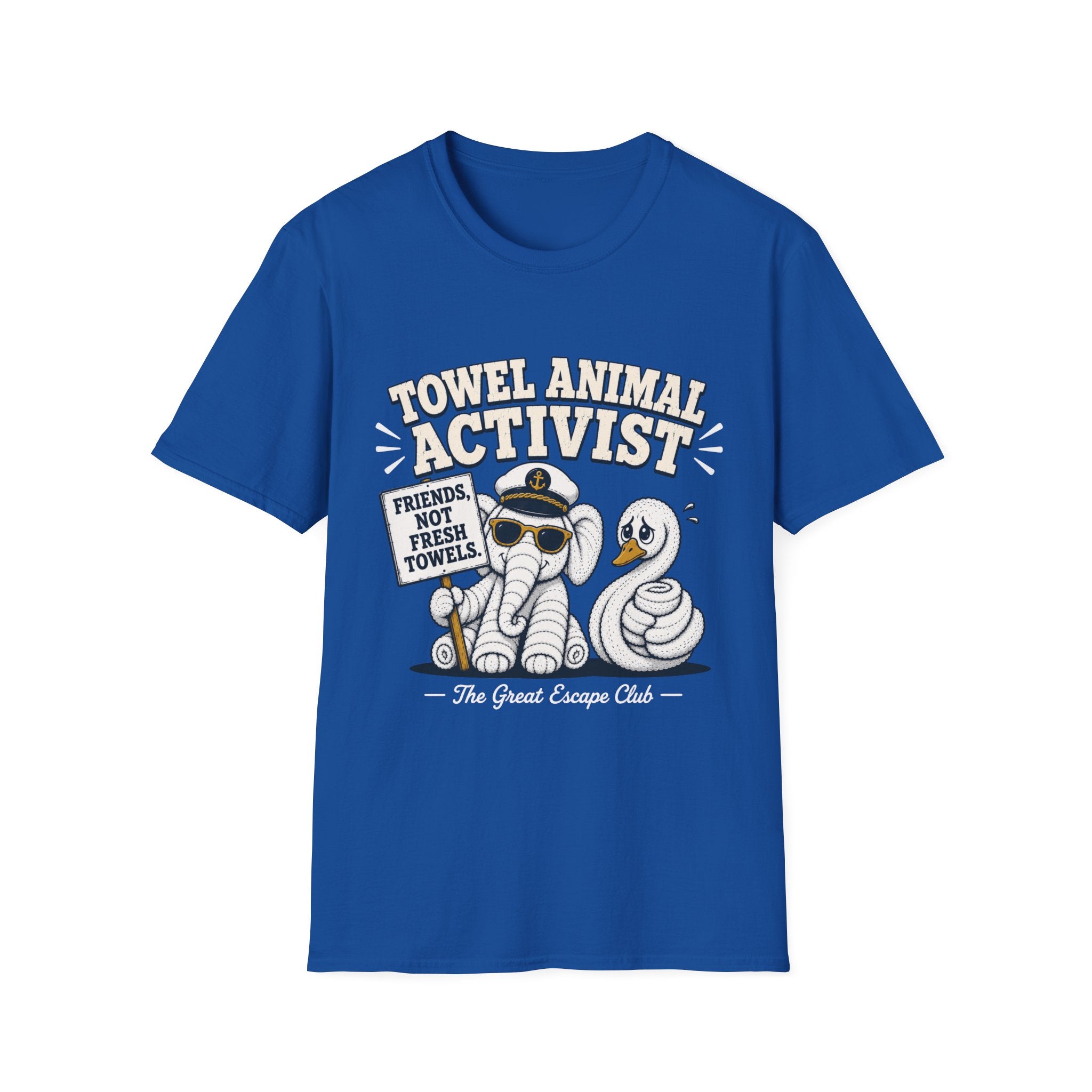Towel Animal Activist T-Shirt, Friends Not Fresh Towels Cruise Tee