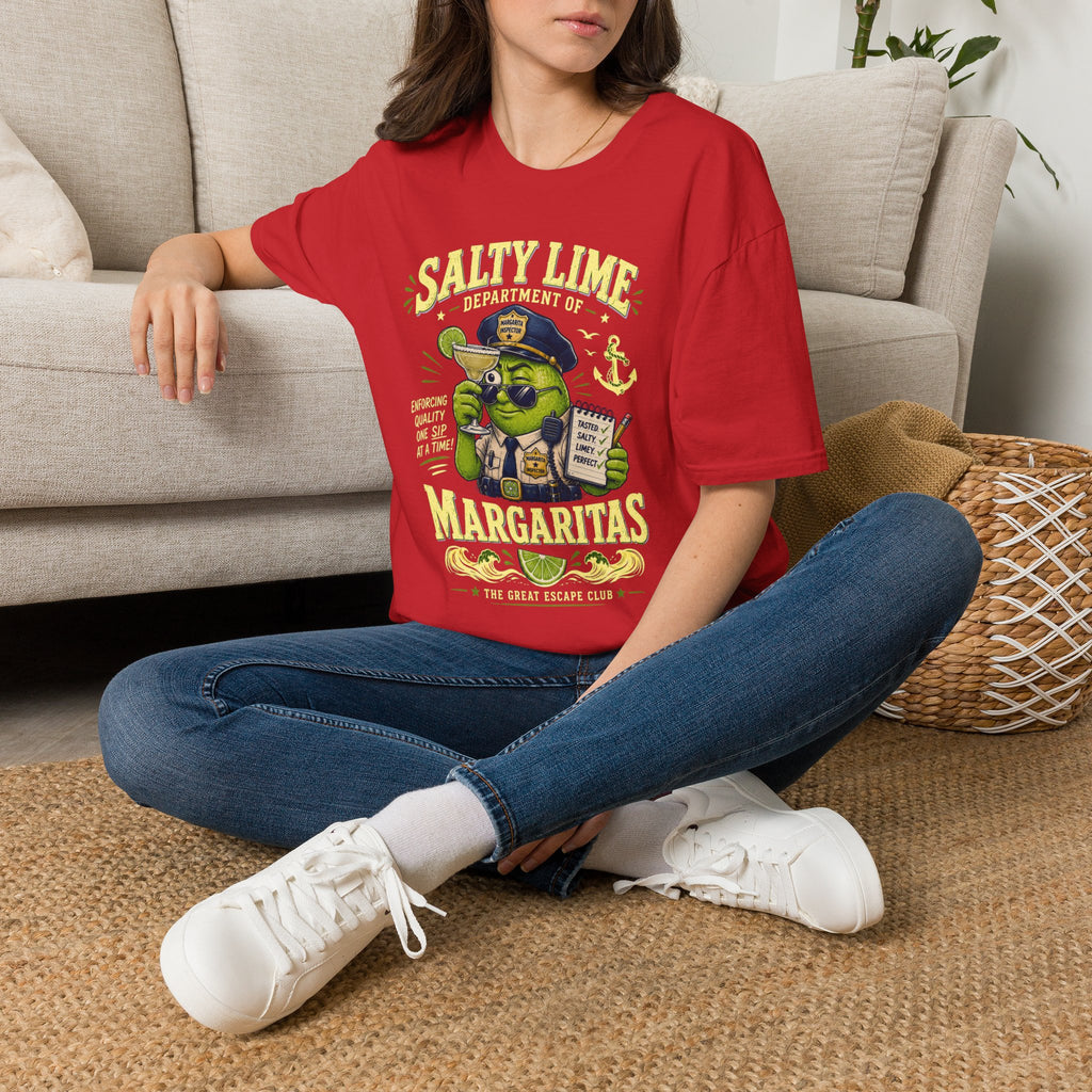 Salty Lime Dept of Margaritas T-Shirt Retro Nautical Cocktail Tee