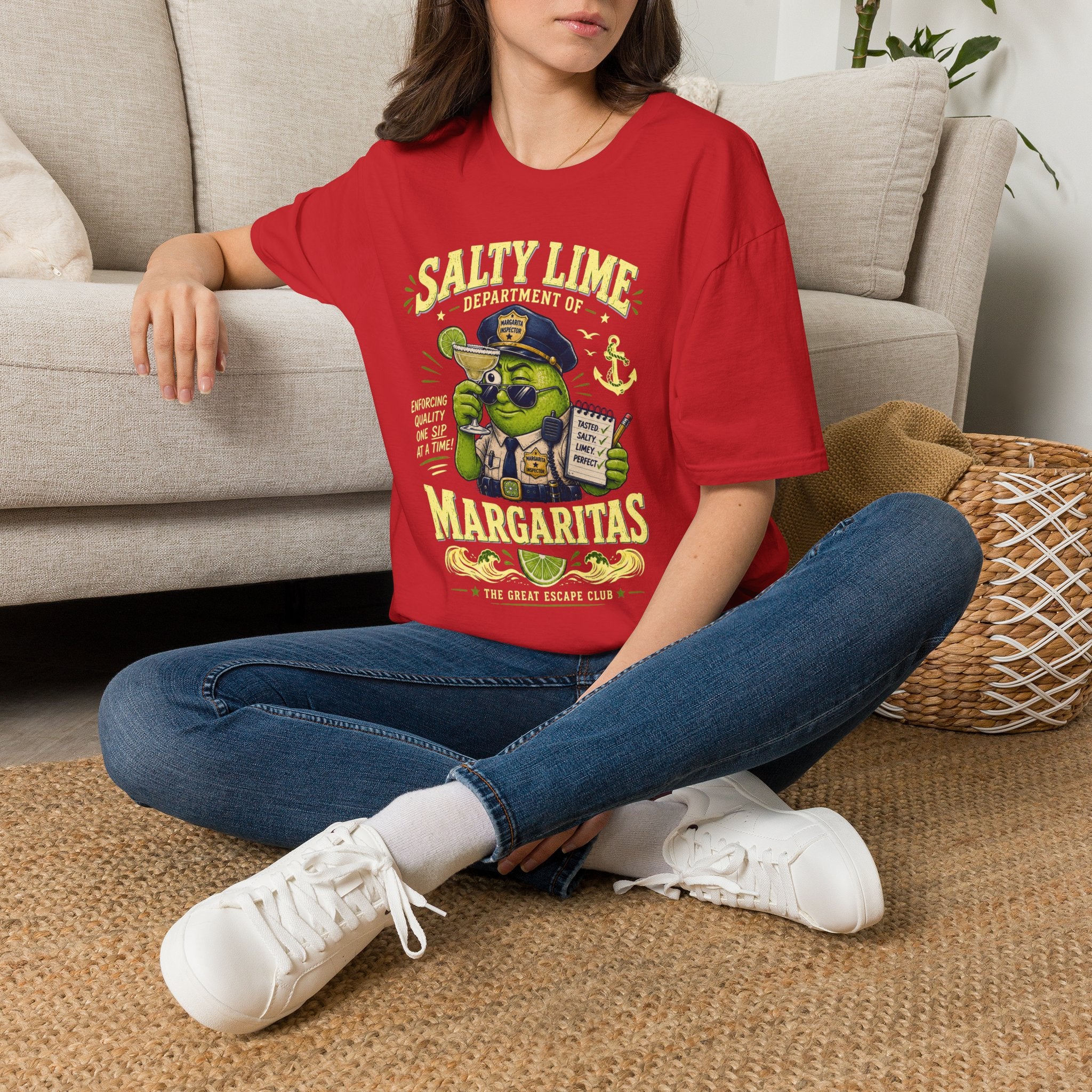 Salty Lime Dept of Margaritas T-Shirt Retro Nautical Cocktail Tee