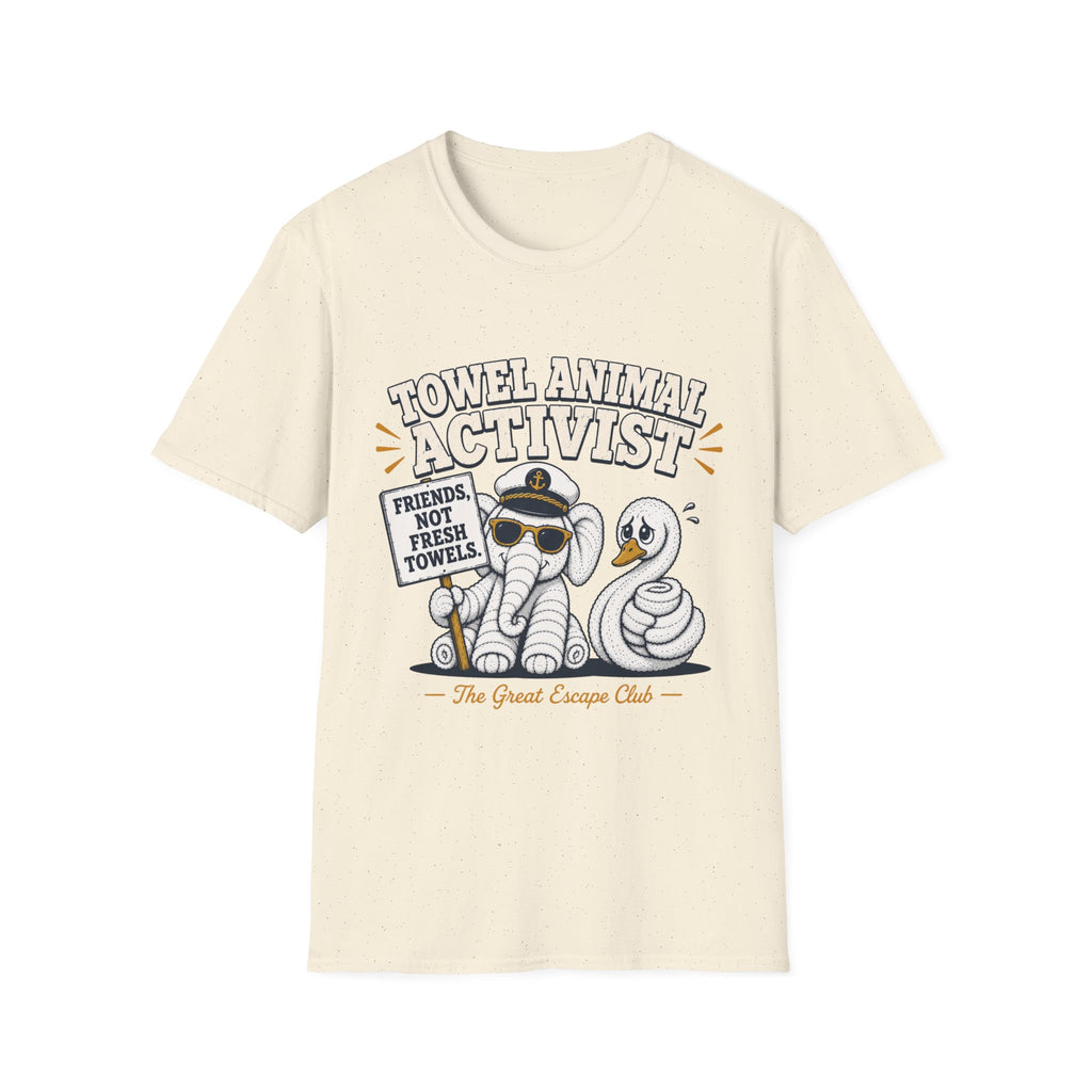 Towel Animal Activist T-Shirt, Friends Not Fresh Towels Cruise Tee