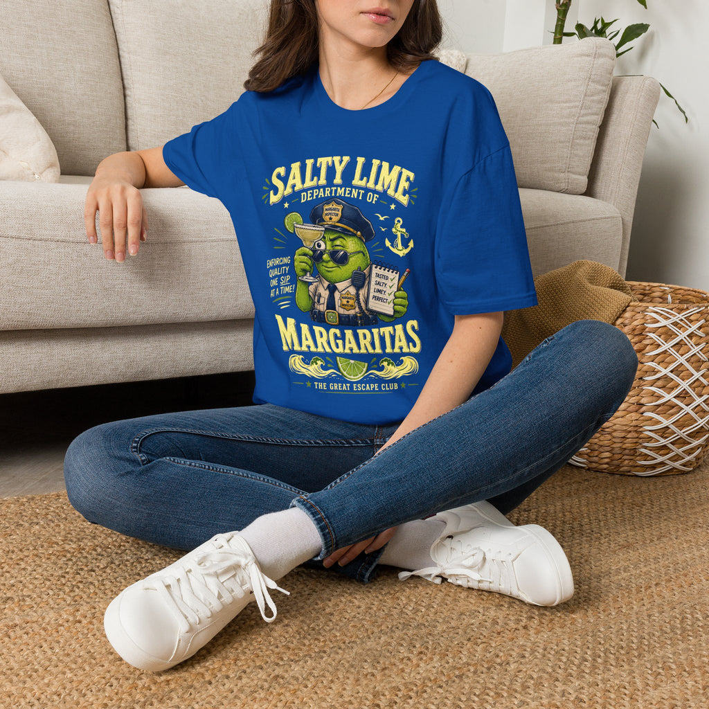 Salty Lime Dept of Margaritas T-Shirt Retro Nautical Cocktail Tee
