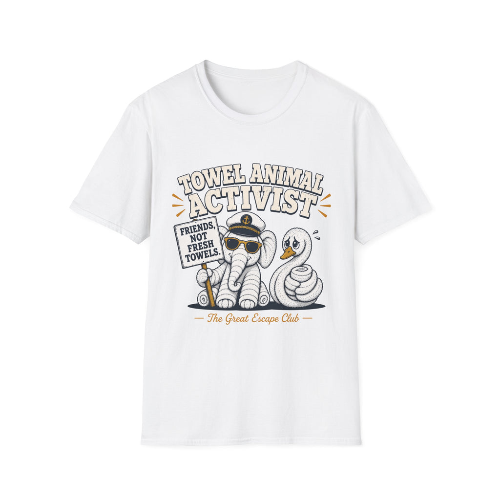Towel Animal Activist T-Shirt, Friends Not Fresh Towels Cruise Tee