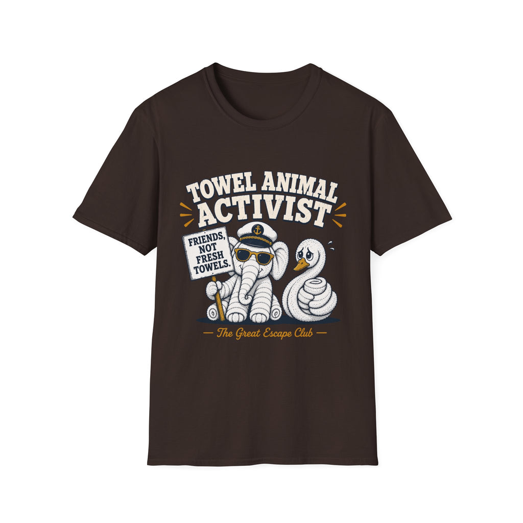 Towel Animal Activist T-Shirt, Friends Not Fresh Towels Cruise Tee