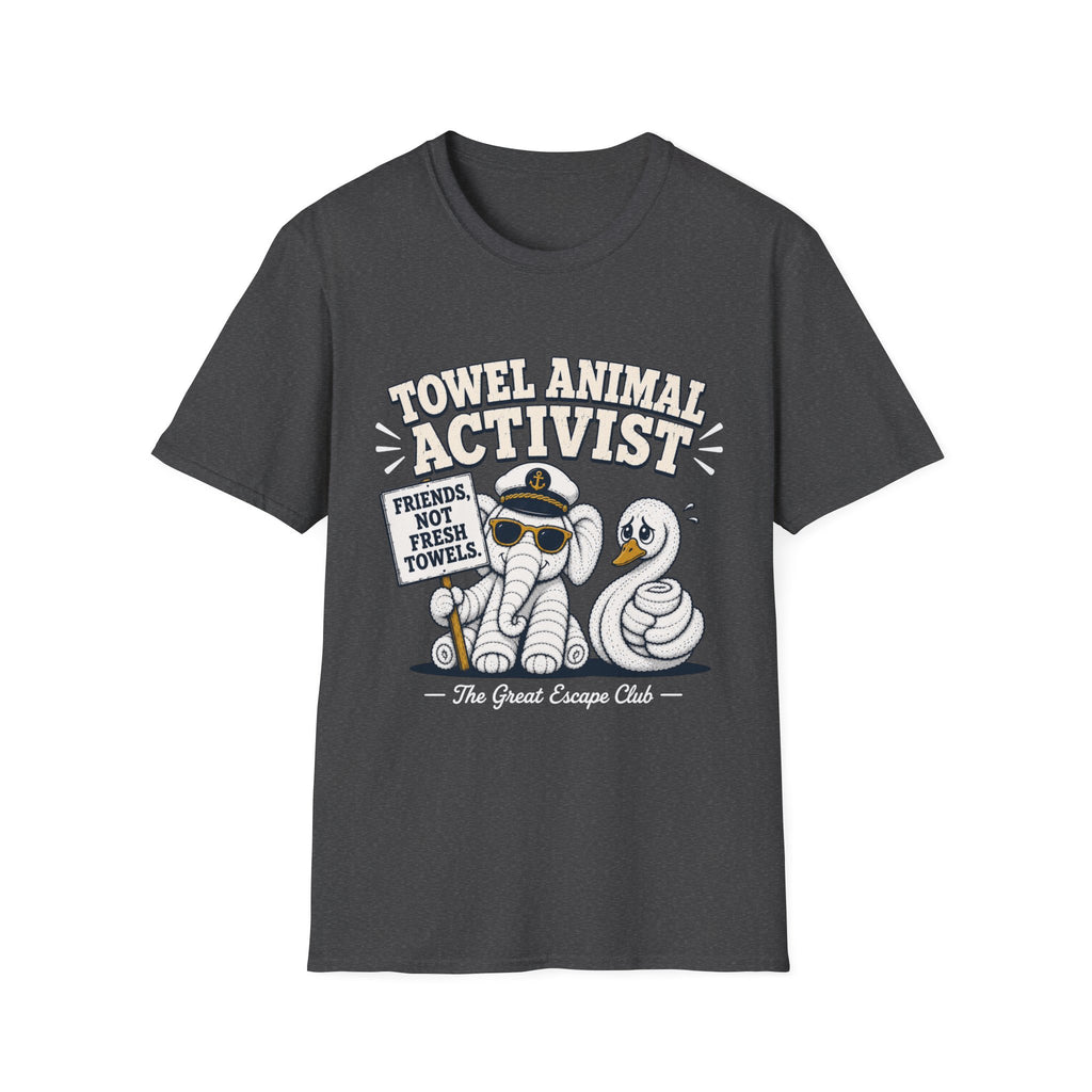 Towel Animal Activist T-Shirt, Friends Not Fresh Towels Cruise Tee