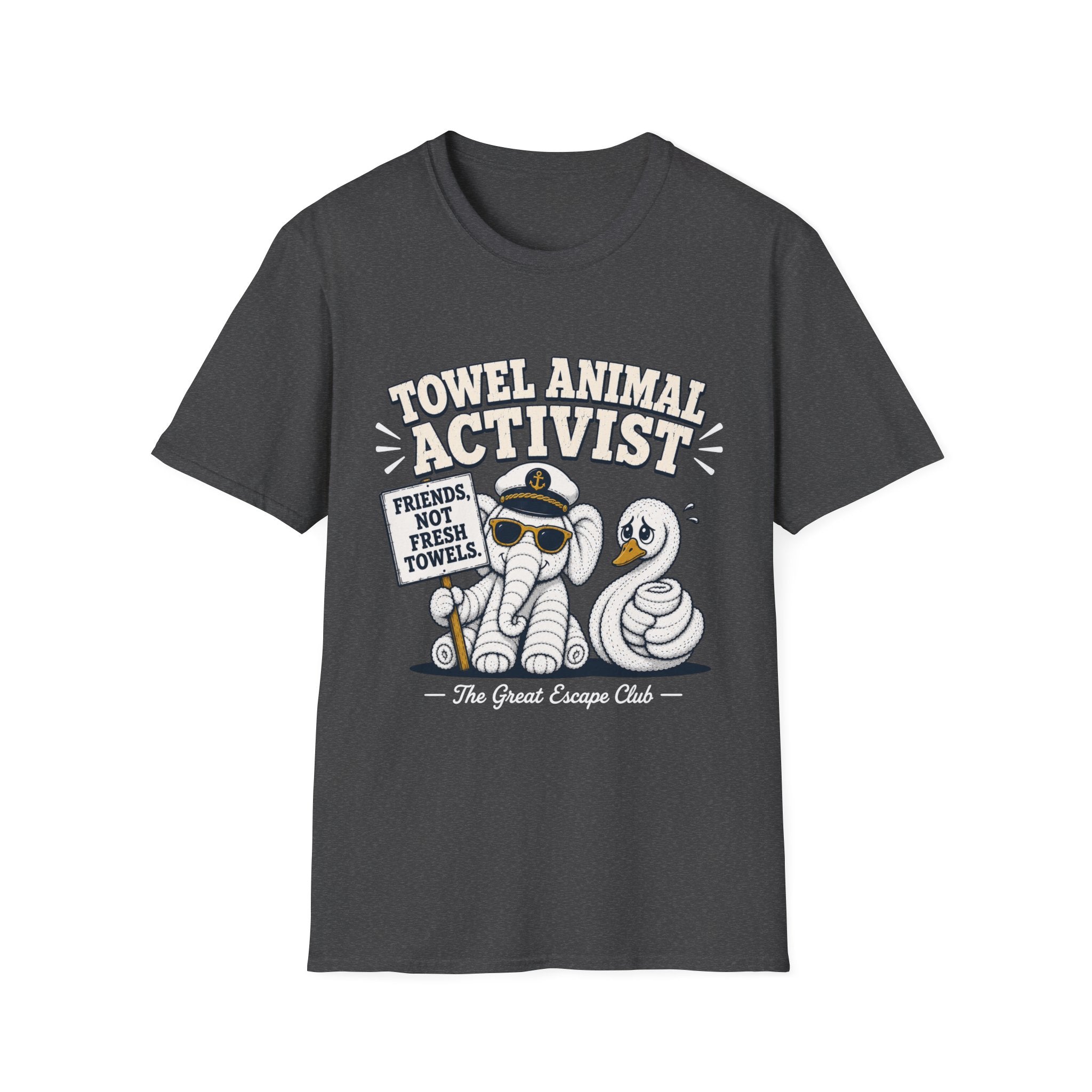 Towel Animal Activist T-Shirt, Friends Not Fresh Towels Cruise Tee
