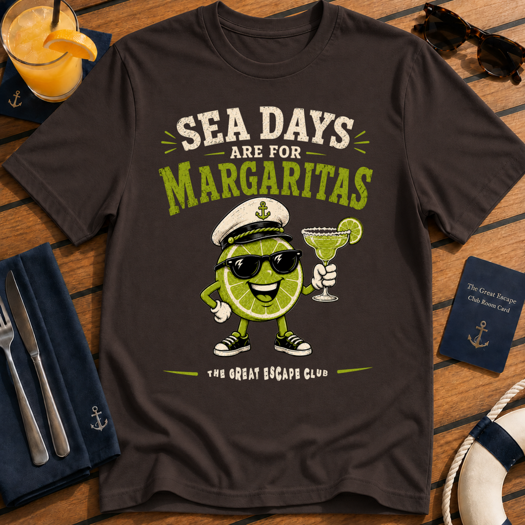 Sea Days Are for Margaritas T-Shirt — Fun Nautical Vacation Shirt