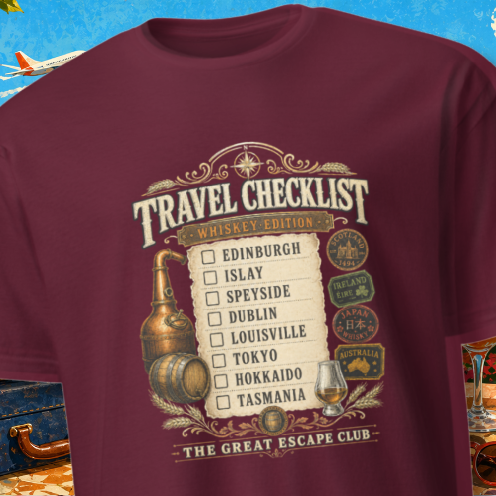 Travel Checklist - Whiskey Edition Unisex T-Shirt