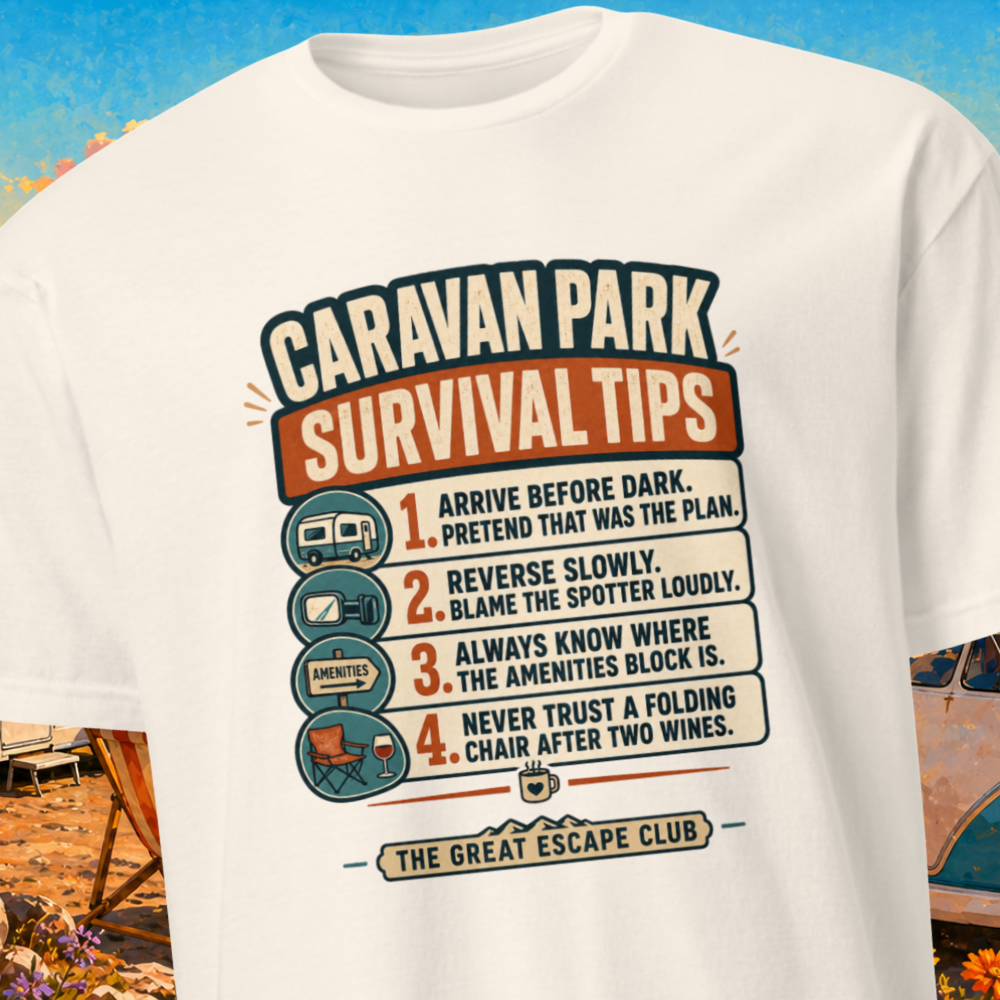 Caravan Park Survival Tips Unisex T-Shirt