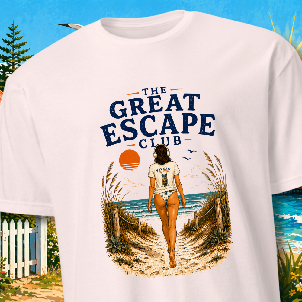 The Escape Girl Beach Walk Unisex T-Shirt
