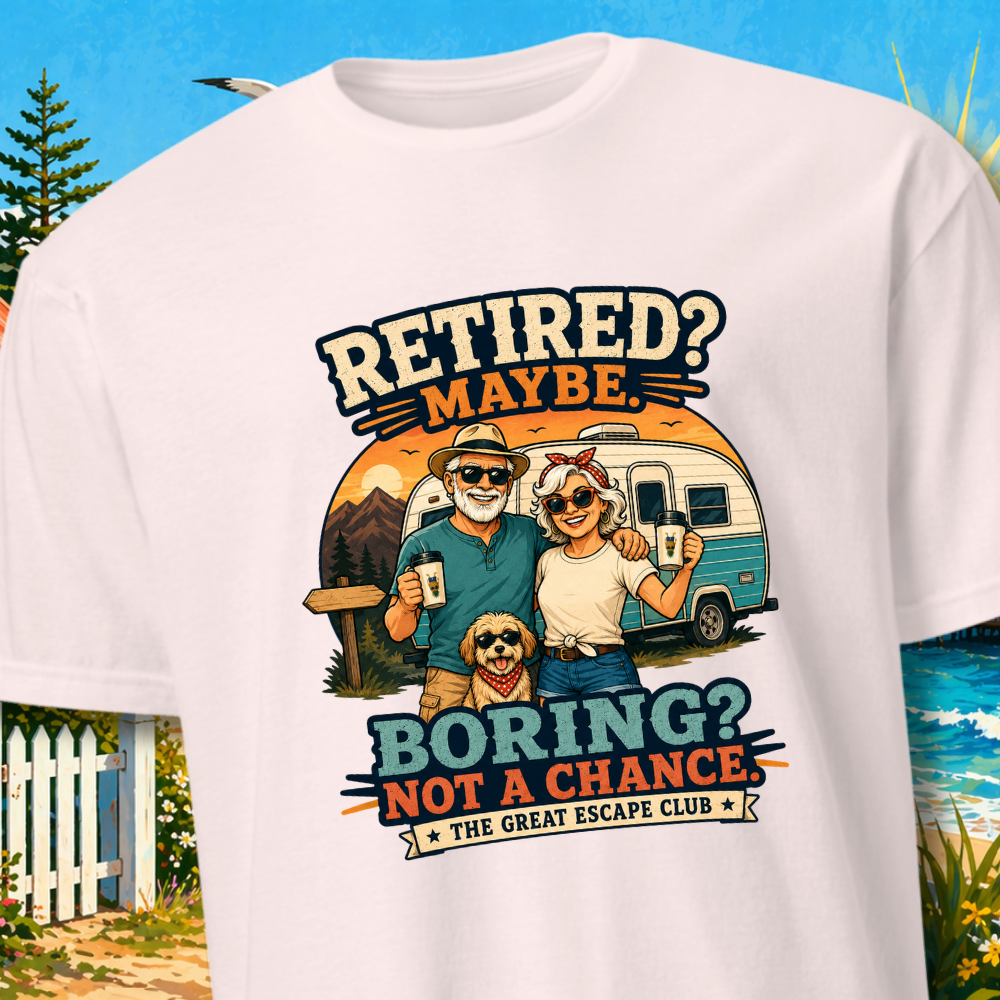 Retired? Maybe. Boring? Not A Chance Unisex T-Shirt