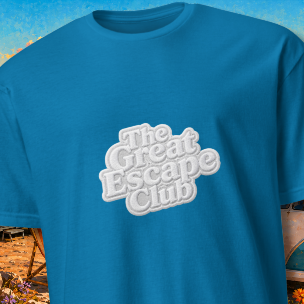 The Great Escape Club Embroided Look (but Printed) Logo Unisex T-shirt