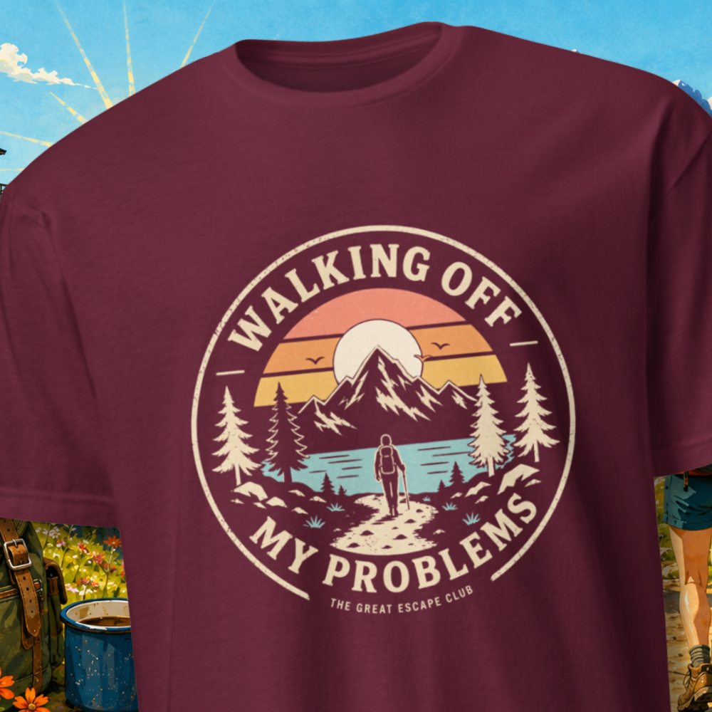 Walking Off My Problems Hiking unisex T-Shirt