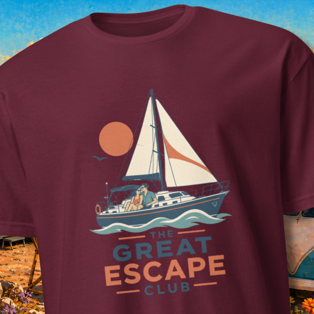 The Great Escape Club Sailboat T-Shirt | Retro Sailing Tee