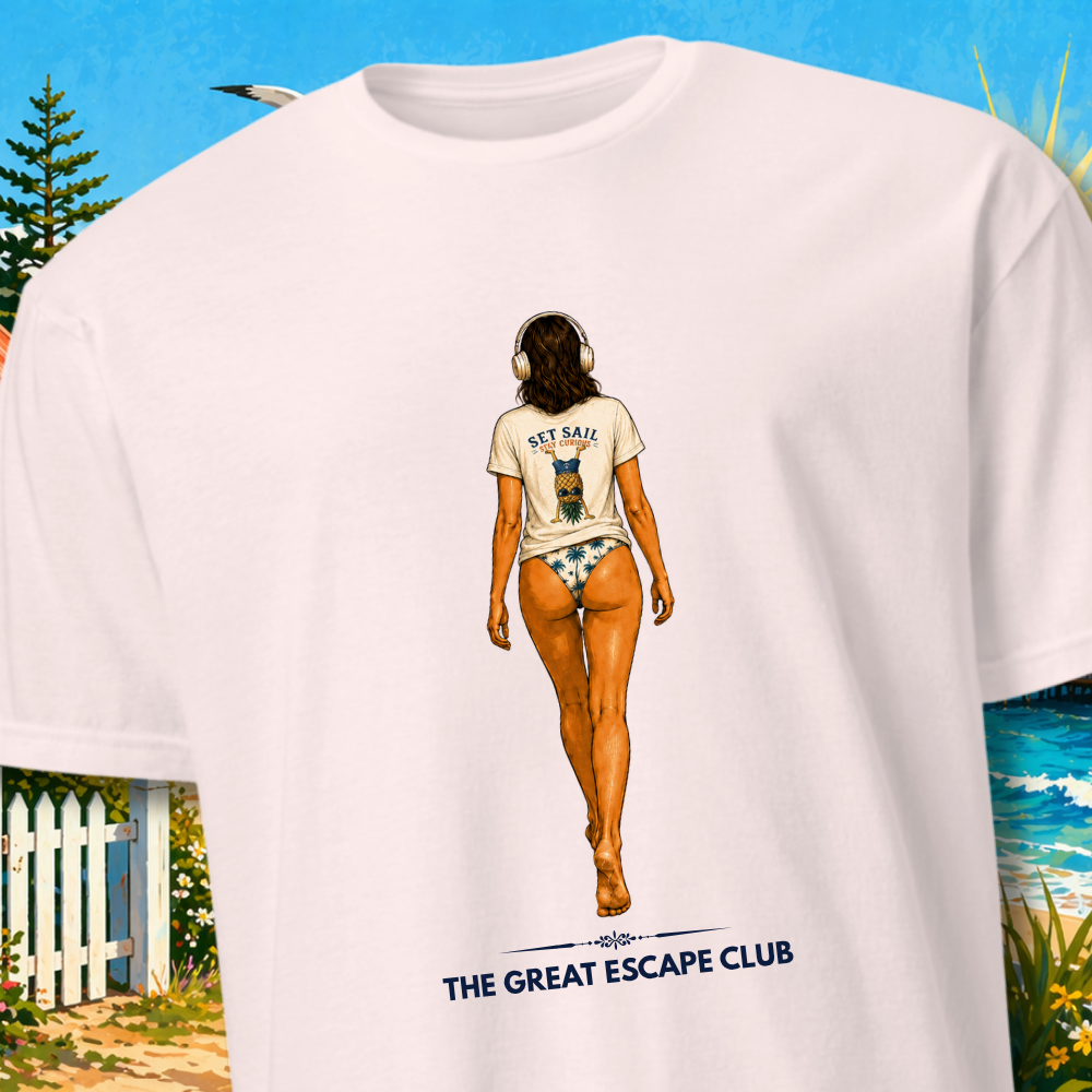 The Great Escape Club Set Sail Beach Walk Unisex T-Shirt