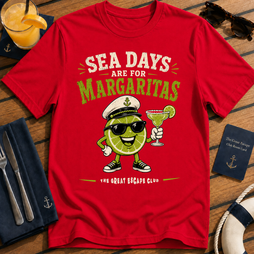 Sea Days Are for Margaritas T-Shirt — Fun Nautical Vacation Shirt