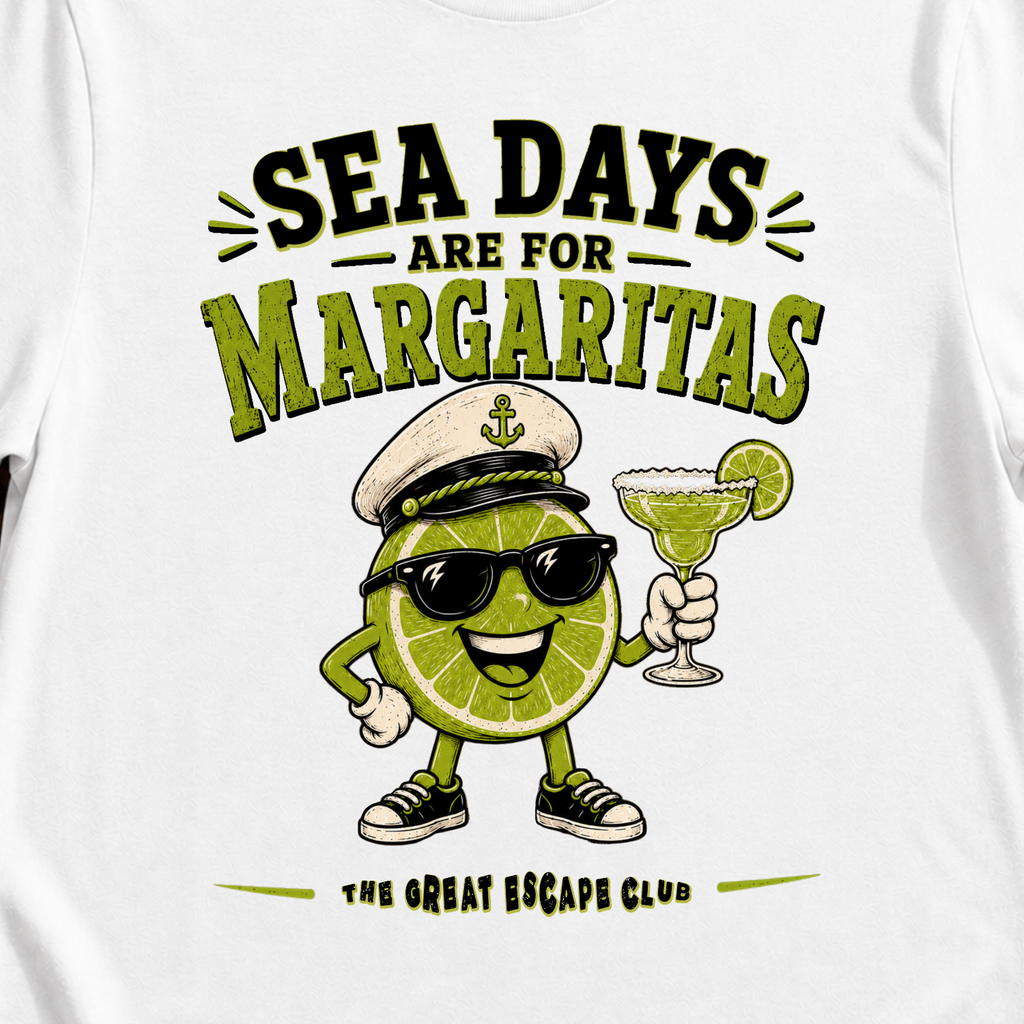 Sea Days Are for Margaritas T-Shirt — Fun Nautical Vacation Shirt