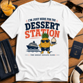 Dessert Station T-Shirt — "I’m Just Here for the Dessert Station" Tropical Pineapple Graphic Tee