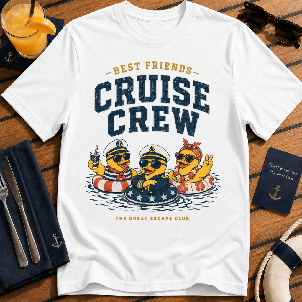 Best Friends Cruise Crew matching best friends cruise t-shirt design on White shirt